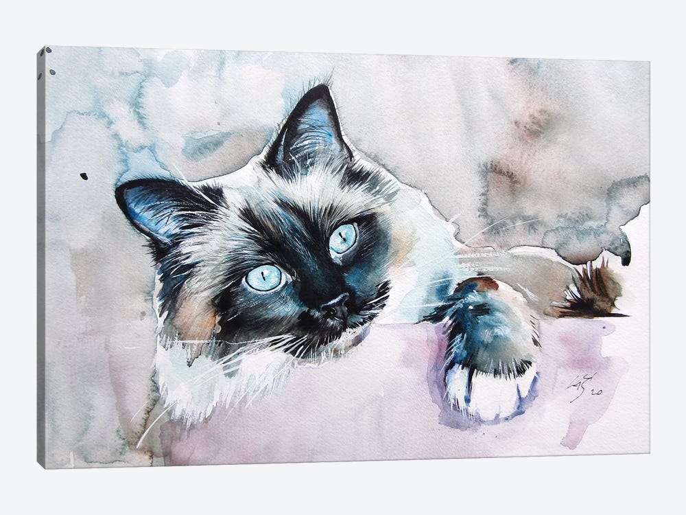 Playing Cat II by Anna Brigitta Kovacs 1-piece Canvas Art
