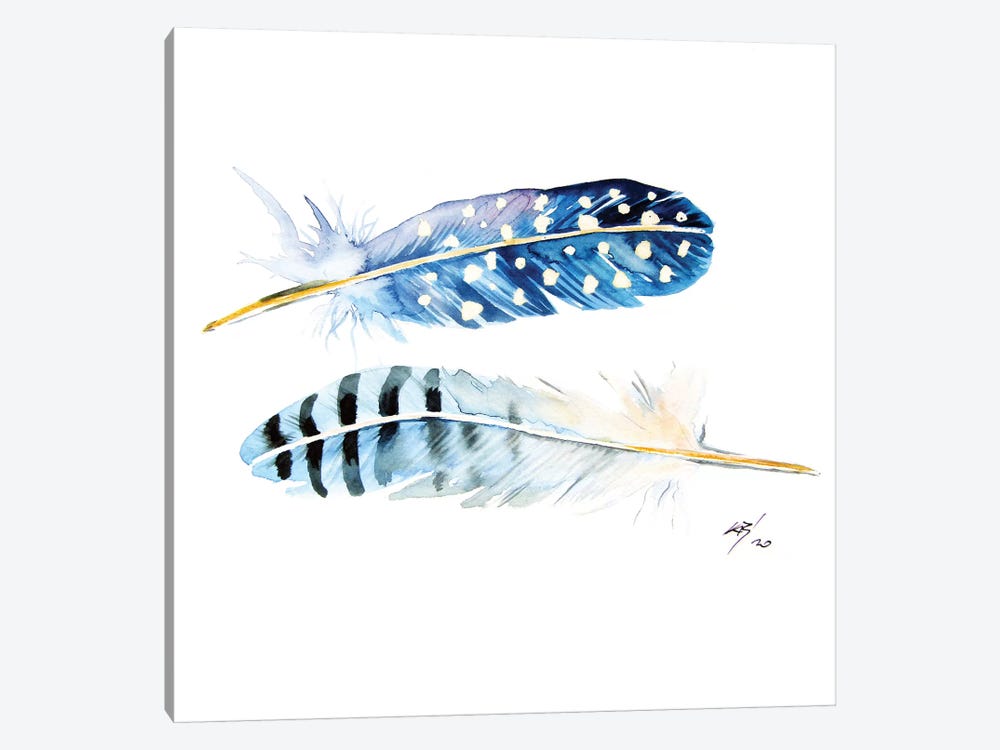 Feathers by Anna Brigitta Kovacs 1-piece Canvas Wall Art