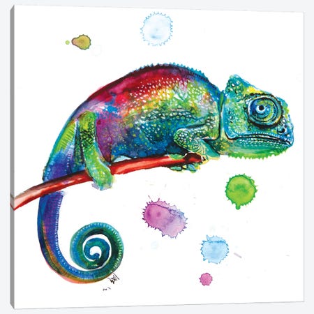 Chameleon Canvas Print #AKV158} by Anna Brigitta Kovacs Canvas Artwork