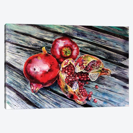 Pomegranate Still Life Canvas Print #AKV163} by Anna Brigitta Kovacs Art Print