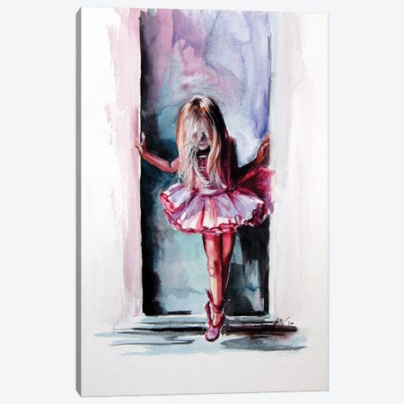 Little Ballerina Canvas Print #AKV165} by Anna Brigitta Kovacs Canvas Wall Art