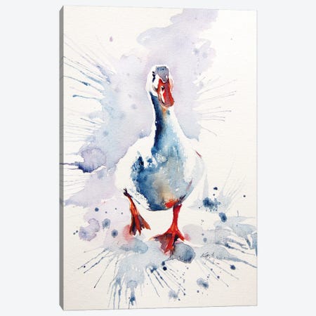 White Duck Canvas Print #AKV167} by Anna Brigitta Kovacs Canvas Artwork