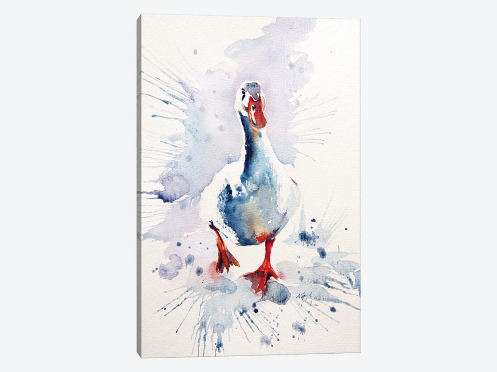 White Duck by Anna Brigitta Kovacs 1-piece Canvas Artwork