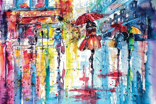 Umbrellas: Colorful Autumn by Anna Brigitta Kovacs