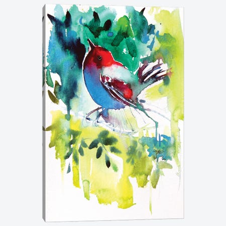 Bird In The Garden Canvas Print #AKV176} by Anna Brigitta Kovacs Canvas Print