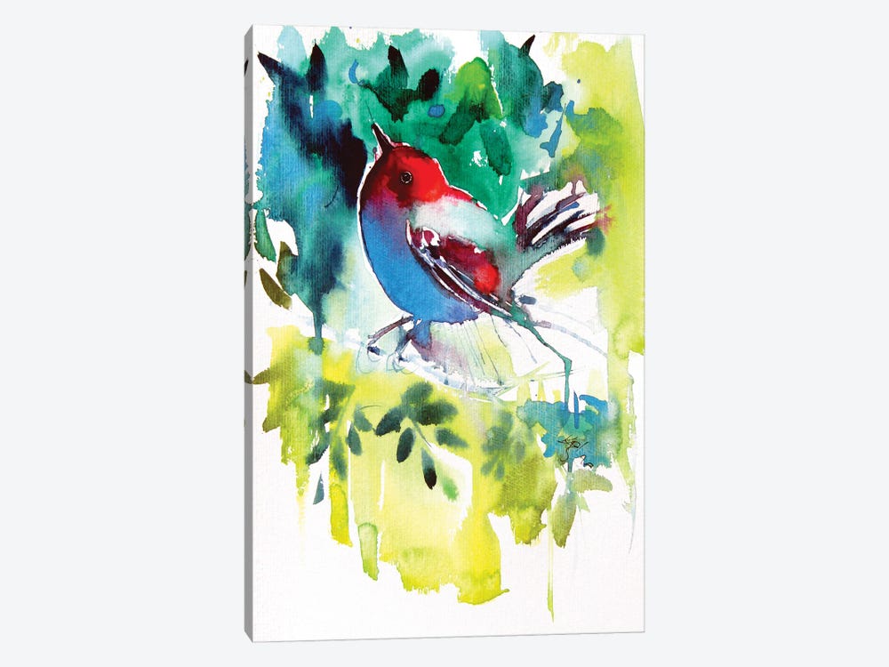 Bird In The Garden by Anna Brigitta Kovacs 1-piece Canvas Art