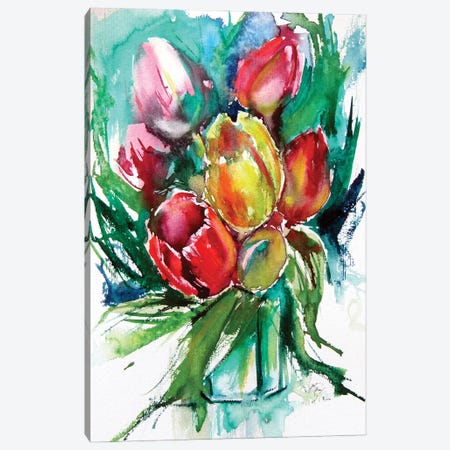 Still Life With Spring Flowers II Canvas Print #AKV177} by Anna Brigitta Kovacs Canvas Art Print
