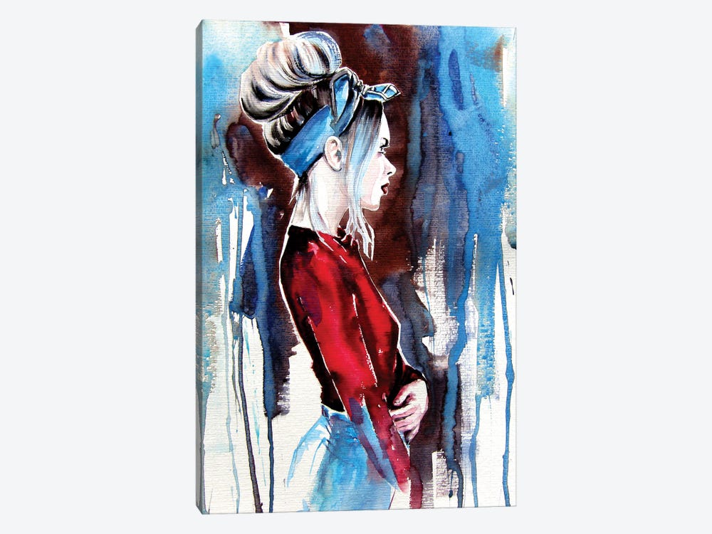 Girl In Red by Anna Brigitta Kovacs 1-piece Canvas Artwork