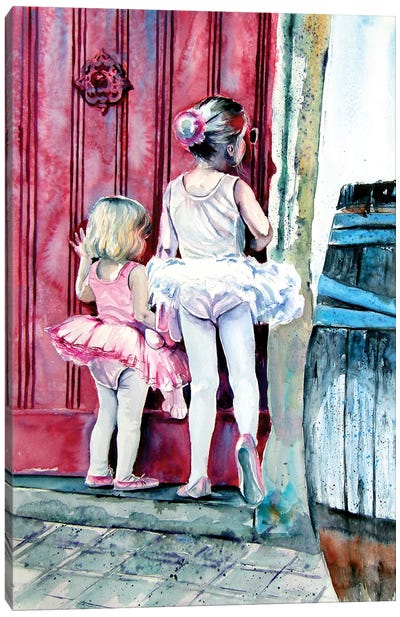 Little Ballerinas Canvas Art Print - Anna Brigitta Kovacs