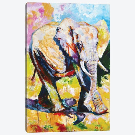 Walking Majestic Elephant II Canvas Print #AKV210} by Anna Brigitta Kovacs Canvas Art Print