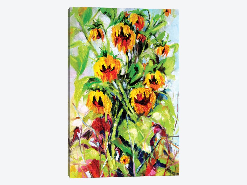 Some Sunflowers by Anna Brigitta Kovacs 1-piece Canvas Art