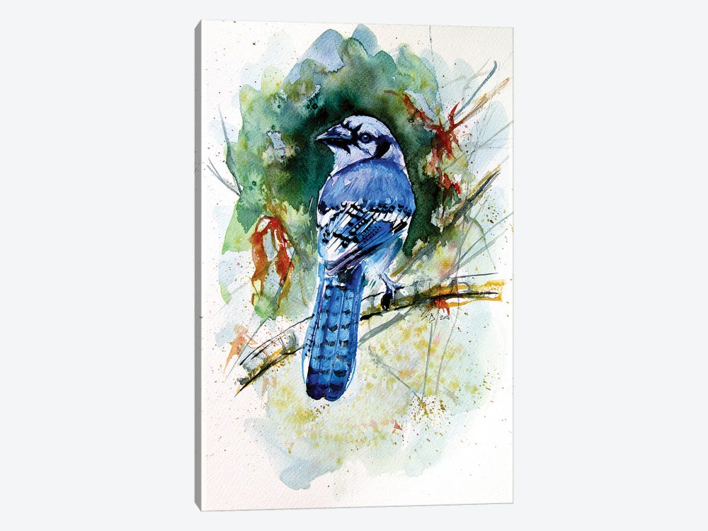 Blue Bird by Anna Brigitta Kovacs 1-piece Canvas Wall Art