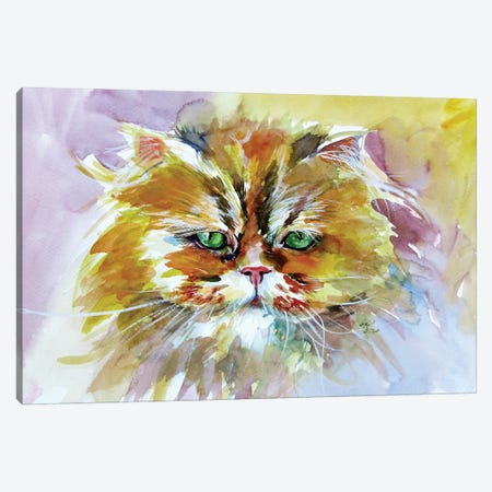 Cute Cat Canvas Print #AKV230} by Anna Brigitta Kovacs Art Print