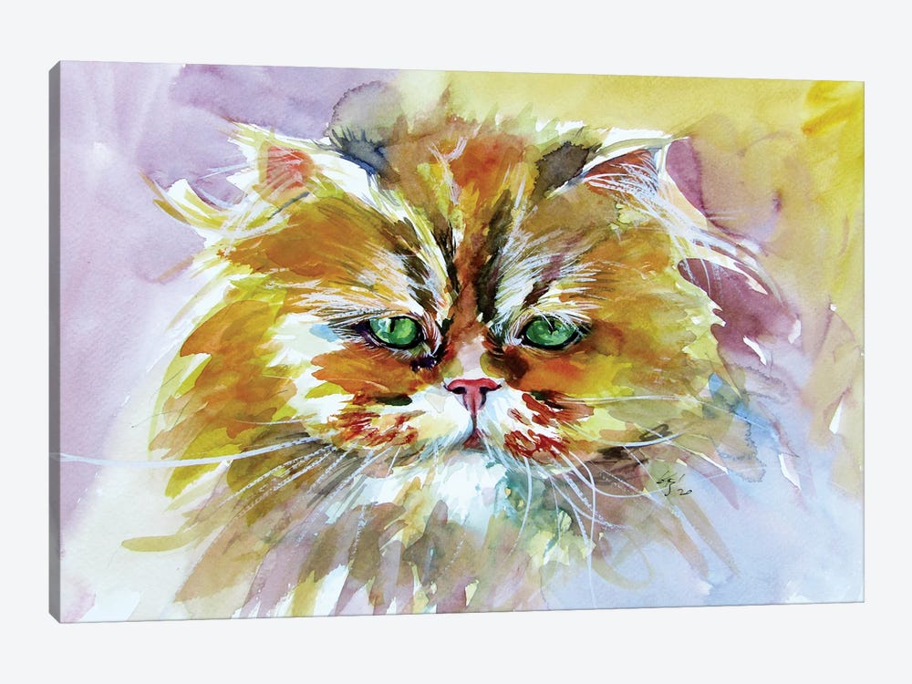 Cute Cat by Anna Brigitta Kovacs 1-piece Canvas Art