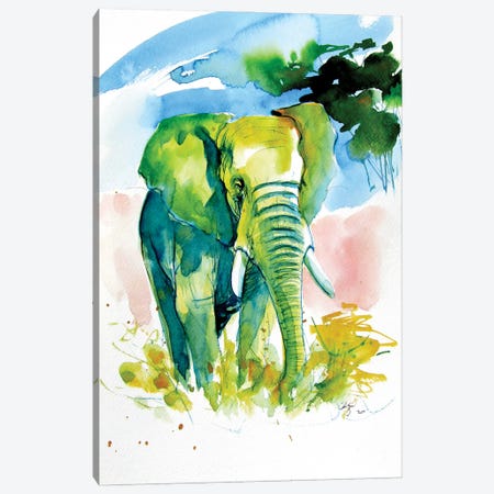 Majestic Elephant Alone Canvas Print #AKV238} by Anna Brigitta Kovacs Canvas Print