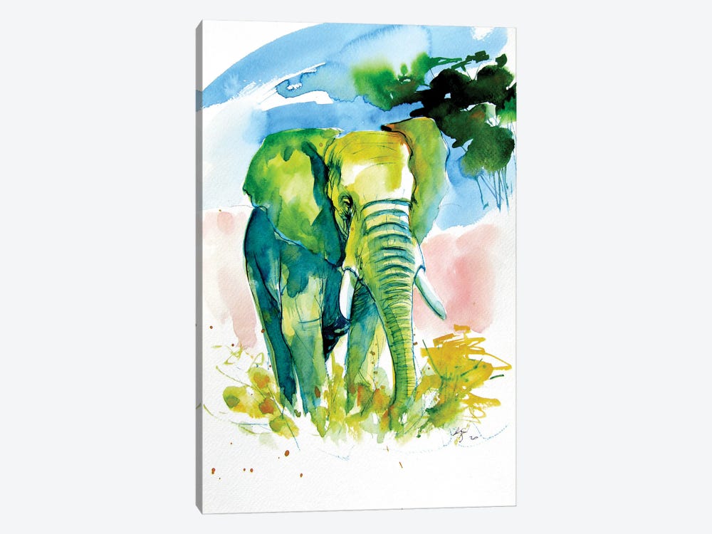 Majestic Elephant Alone 1-piece Canvas Wall Art