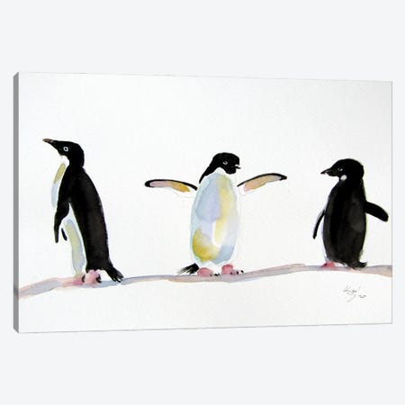 Penguins Canvas Print #AKV242} by Anna Brigitta Kovacs Canvas Art