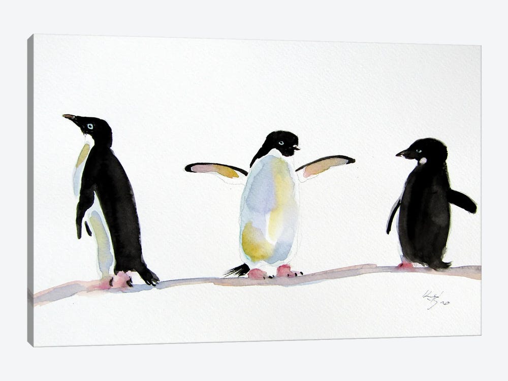 Penguins by Anna Brigitta Kovacs 1-piece Art Print