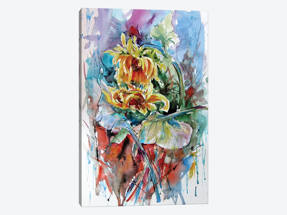 Sunflower Composition by Anna Brigitta Kovacs 1-piece Canvas Artwork