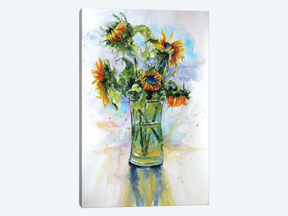 Colorful Life With Sunflowers I by Anna Brigitta Kovacs 1-piece Art Print