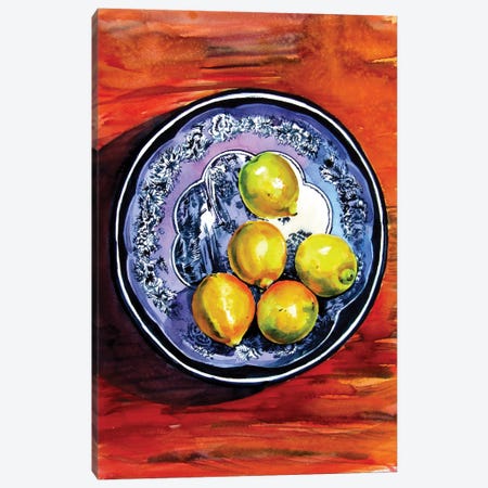 Still Life With Lime Canvas Print #AKV260} by Anna Brigitta Kovacs Canvas Art