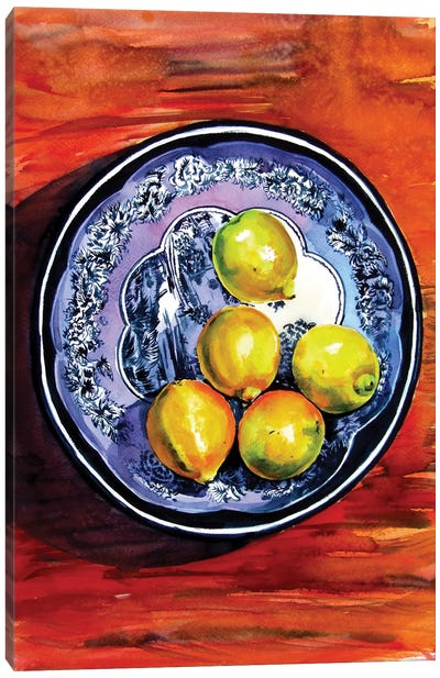 Still Life With Lime Canvas Art Print - Dining Room Art