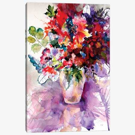 Home Atmosphere With Flowers II Canvas Print #AKV261} by Anna Brigitta Kovacs Canvas Artwork