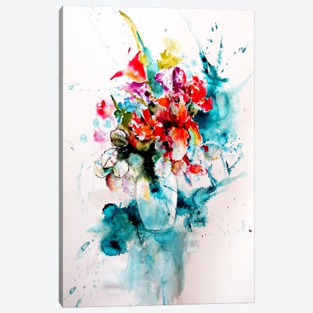Home Atmosphere With Flowers III Canvas Print #AKV263} by Anna Brigitta Kovacs Canvas Art