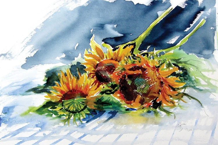 Sunflowers On The Table