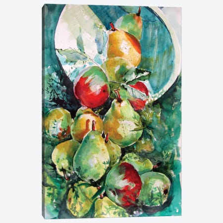 Fruits In The Grass Canvas Print #AKV269} by Anna Brigitta Kovacs Canvas Wall Art