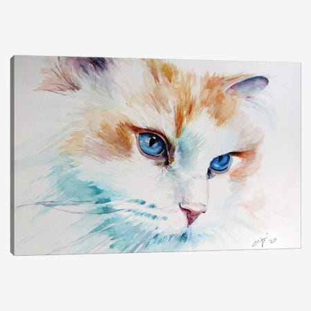 Cat Portrait I Canvas Print #AKV270} by Anna Brigitta Kovacs Art Print