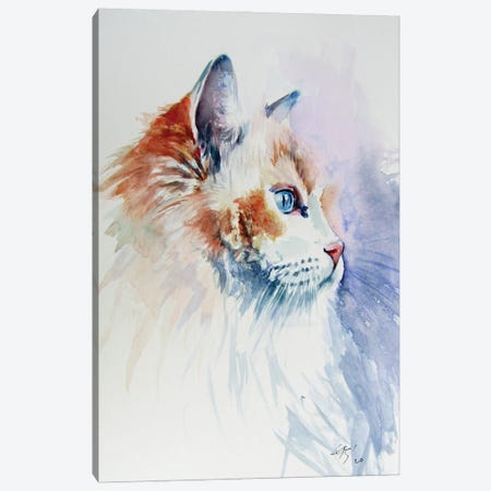 Cat Portrait III Canvas Print #AKV274} by Anna Brigitta Kovacs Canvas Art