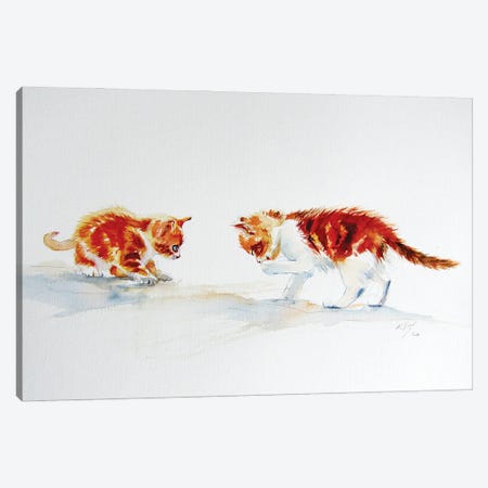 Cute Kittens Canvas Print #AKV277} by Anna Brigitta Kovacs Canvas Artwork