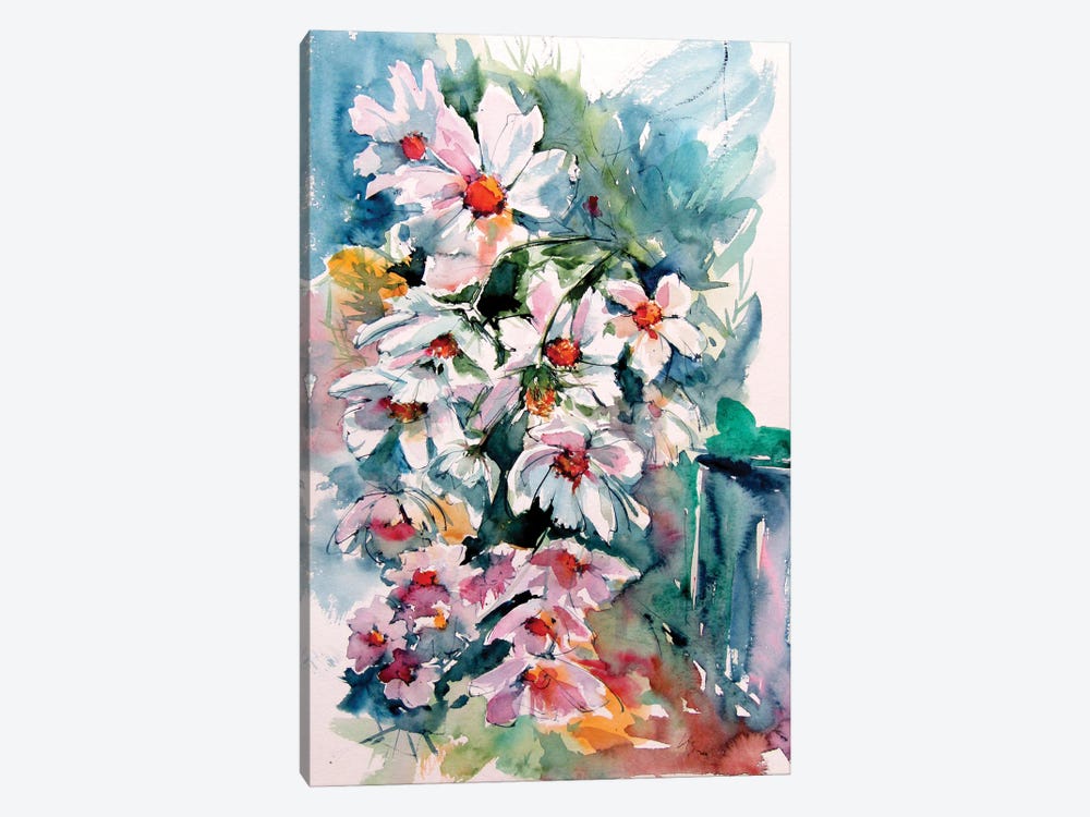 Windflowers In My Garden by Anna Brigitta Kovacs 1-piece Canvas Art Print