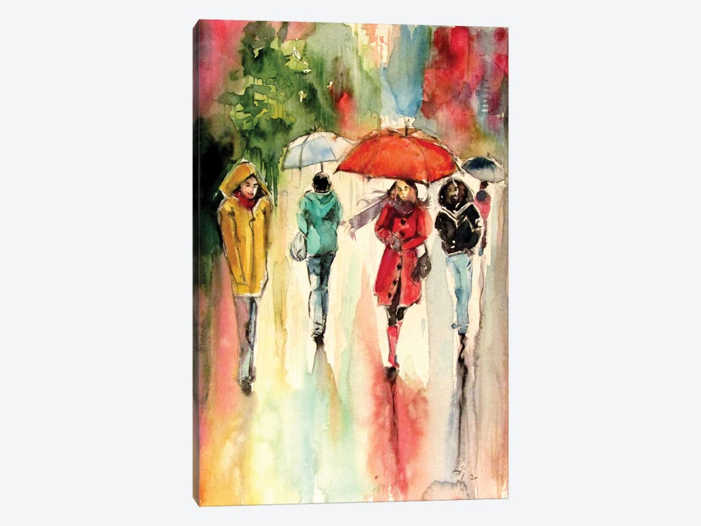 Sleepy Rainy Day by Anna Brigitta Kovacs 1-piece Canvas Wall Art