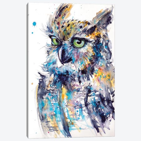 Cute Owl Canvas Print #AKV28} by Anna Brigitta Kovacs Canvas Art