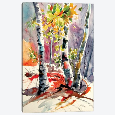 Autumn Forest Impression Canvas Print #AKV302} by Anna Brigitta Kovacs Canvas Print