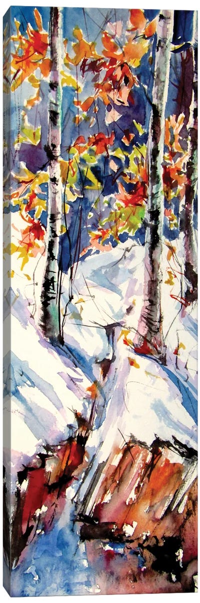 Winter Impression Canvas Art Print - Rustic Winter