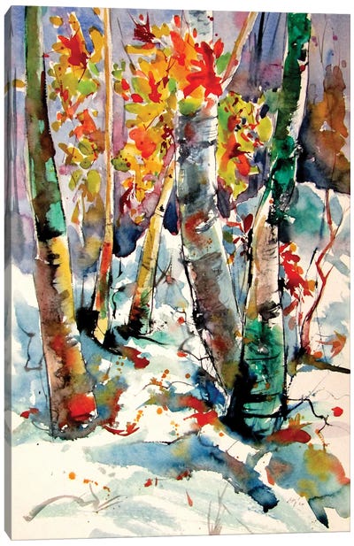 Winter Impression II Canvas Art Print - Rustic Winter