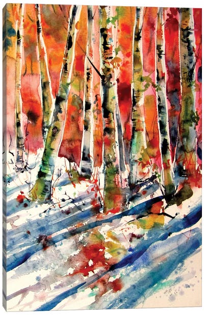 Winter Impression III Canvas Art Print - Rustic Winter