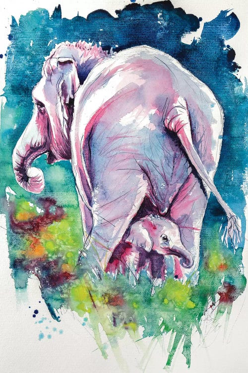 Elephant With Baby II