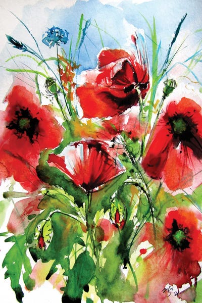 Poppies: Red Poppies by Anna Brigitta Kovacs