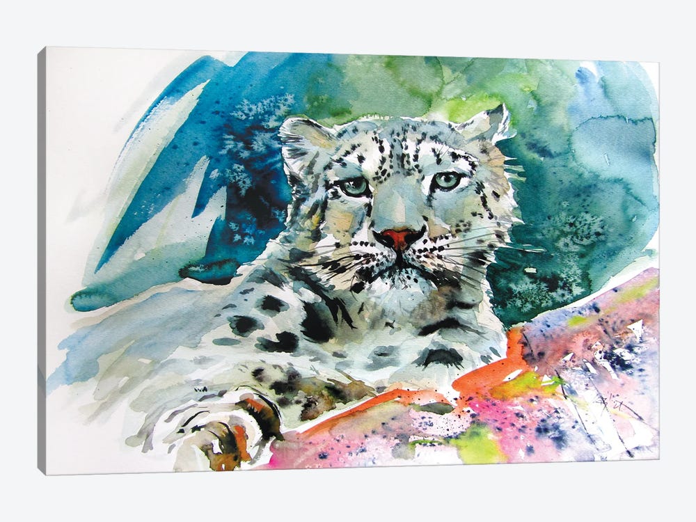 Snow Leopard II by Anna Brigitta Kovacs 1-piece Art Print