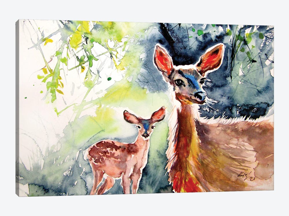 Deer In The Sun II by Anna Brigitta Kovacs 1-piece Art Print