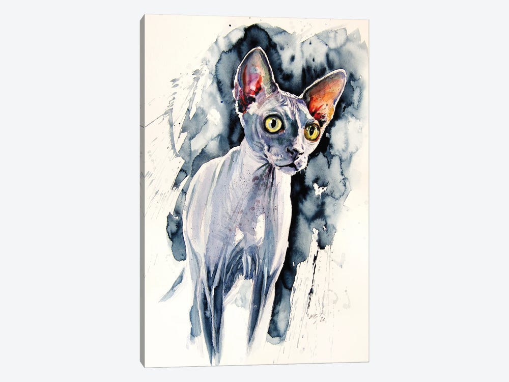 Sphynx Cat by Anna Brigitta Kovacs 1-piece Canvas Wall Art
