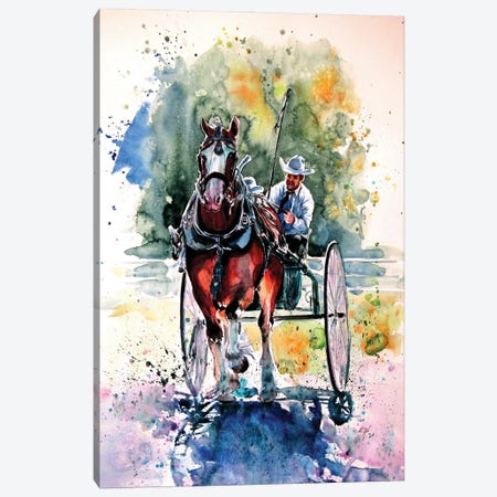 Horse Race Canvas Print #AKV360} by Anna Brigitta Kovacs Canvas Print