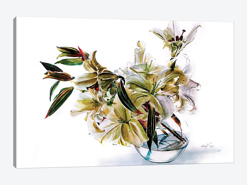 Bouquet Of Lily Casa Blanca by Anna Brigitta Kovacs 1-piece Art Print