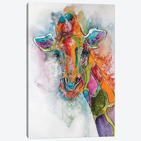 Giraffe Canvas Print #AKV38} by Anna Brigitta Kovacs Art Print