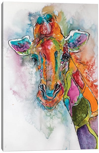 Giraffe Canvas Art Print - Anna Brigitta Kovacs