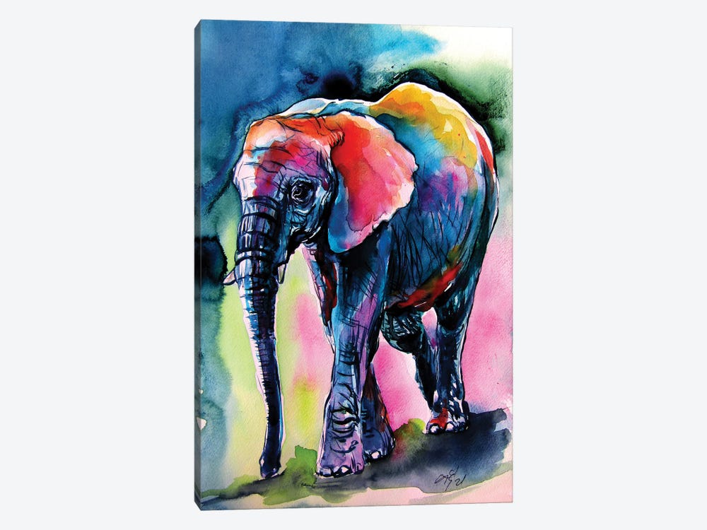 Elephant At Night by Anna Brigitta Kovacs 1-piece Art Print